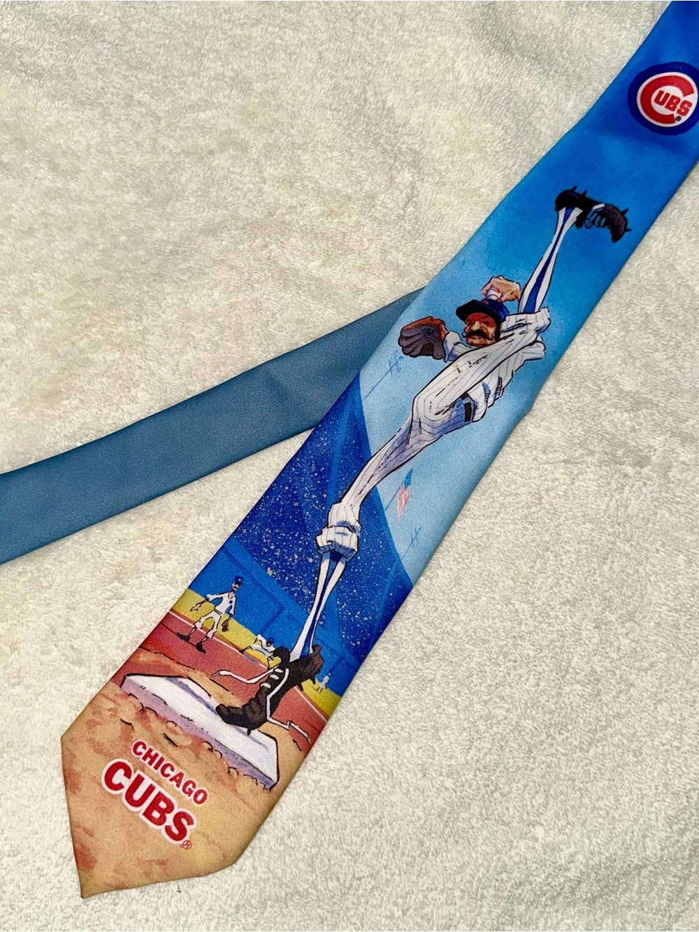 Rare Vintage 1991 Chicago Cubs Tie D Fargas Ralph Marlin MLB Baseball Novelty